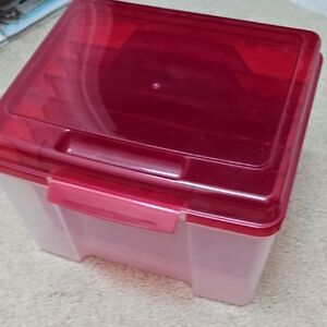 Red Storage Box With Dividers